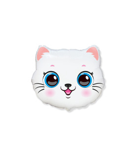 Mylar Cat Head MiniShape w9" pack 5pcs