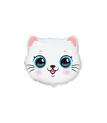 Mylar Cat Head MiniShape w9" pack 5pcs