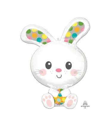 Mylar Sitting Bunny SuperShape h29"1pc
