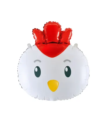 Mylar Rooster Head SuperShape h28" 1pc