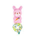 Mylar Pink Rabbit Bracelet 10pcs