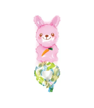 Mylar Pink Rabbit Bracelet 10pcs