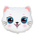 Mylar Cat Head SuperShape w22" 1pc