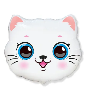 Mylar Cat Head SuperShape w22" 1pc