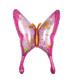 Mylar Butterfly Pink and Fuchsia SuperShape h42" 1pc