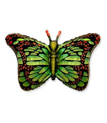 Mylar Butterfly Green SuperShape w38" 1pc