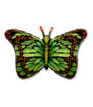 Mylar Butterfly Green SuperShape w38" 1pc
