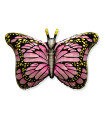 Mylar Butterfly Fuchsia SuperShape w38" 1pc
