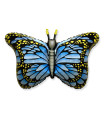 Mylar Butterfly Blue SuperShape w38" 1pc