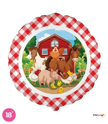 Mylar Farm Round 18" 1pc