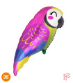Mylar Parrot SuperShape h35" 1pc
