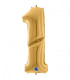 Mylar Number 1 Gold Giga 64" - 163cm 1pc