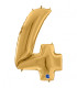 Mylar Number 4 Gold Giga 64" - 163cm 1pc
