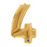 Mylar Number 4 Gold Giga 64" - 163cm 1pc