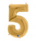 Mylar Number 5 Gold Giga 64" - 163cm 1pc