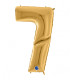 Mylar Number 7 Gold Giga 64" - 163cm 1pc