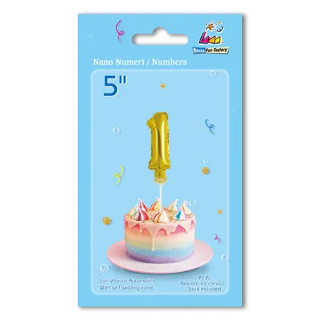 Mylar Number 9 Gold Giga 64" - 163cm 1pc