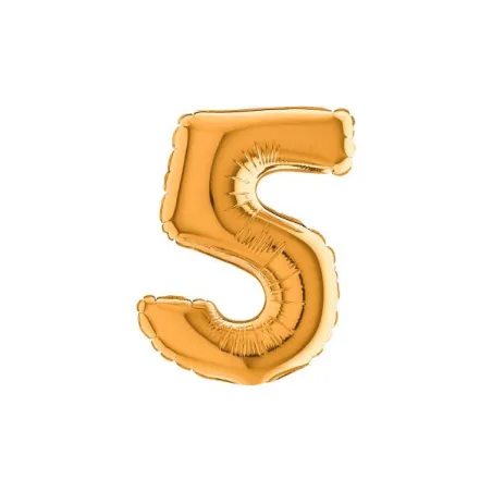 7" Number 5 Gold bag of 5pcs