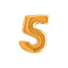 7" Number 5 Gold bag of 5pcs