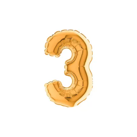 7" Number 3 Gold bag of 5pcs
