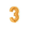 7" Number 3 Gold bag of 5pcs
