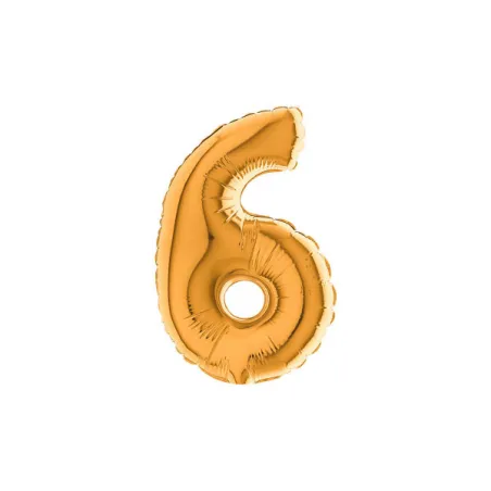 7" Number 6 Gold bag of 5pcs