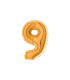 7" Number 9 Gold bag of 5pcs
