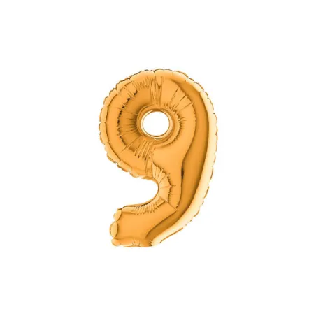 7" Number 9 Gold bag of 5pcs