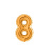 7" Number 8 Gold bag of 5pcs