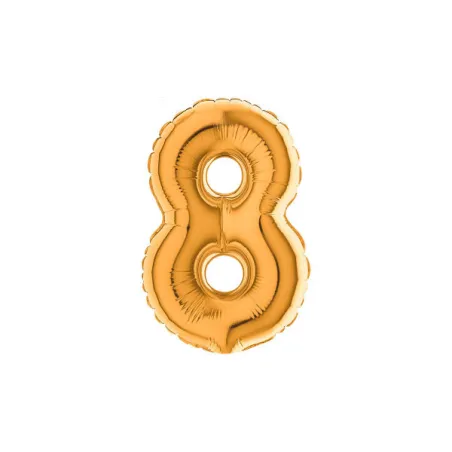 7" Number 8 Gold bag of 5pcs