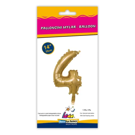 14" Number 4 Gold bag of 1pc