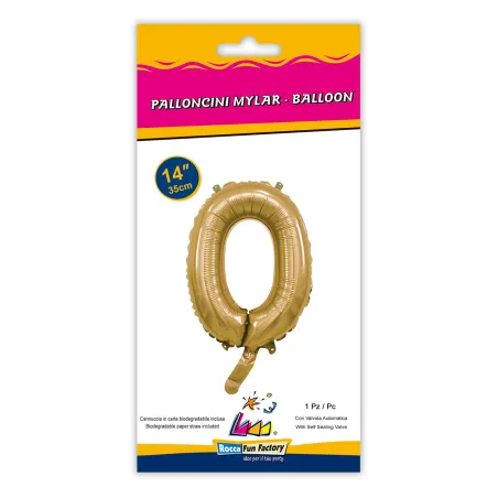 14" Number 0 Gold bag of 1pc