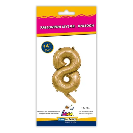 14" Number 8 Gold bag of 1pc