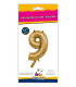 14" Number 9 Gold bag of 1pc