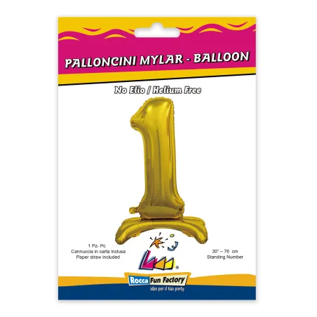 30" Standing Number 1 Gold bag of 1pc