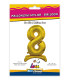 30" Standing Number 8 Gold bag of 1pc