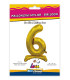 30" Standing Number 6 Gold bag of 1pc