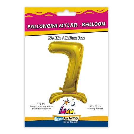 30" Standing Number 7 Gold bag of 1pc