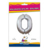 40" Number 0 Silver bag of 1pc
