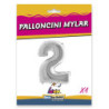 40" Number 2 Silver bag of 1pc