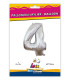 40" Number 4 Silver bag of 1pc