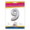 40" Number 9 Silver bag of 1pc