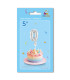5" Number 0 Silver bag of 1pc