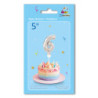 5" Number 6 Silver bag of 1pc