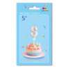 5" Number 8 Silver bag of 1pc
