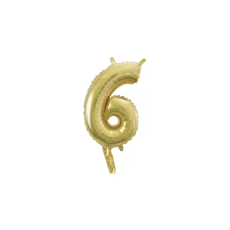 Mylar Number 6 Silver Giga 64" - 163cm 1pc