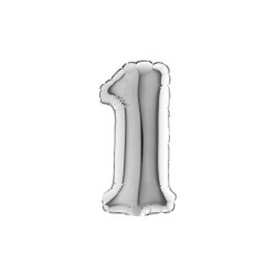 7" Number 1 Silver bag of 5pcs