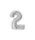 7" Number 2 Silver bag of 5pcs