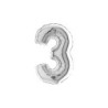 7" Number 3 Silver bag of 5pcs