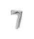 7" Number 7 Silver bag of 5pcs